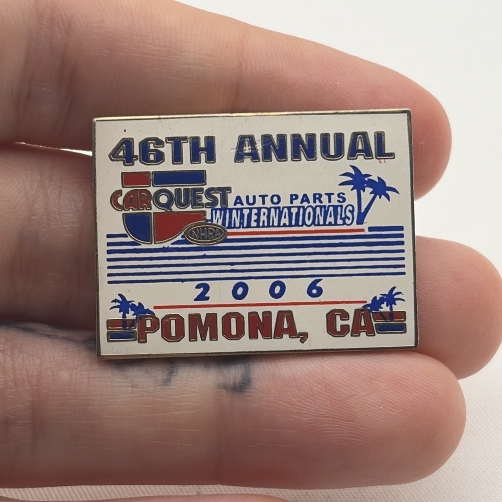 NHRA Racing CarQuest Auto Parts 46th Winternationals Pomona 2006 Lapel Hat Pin